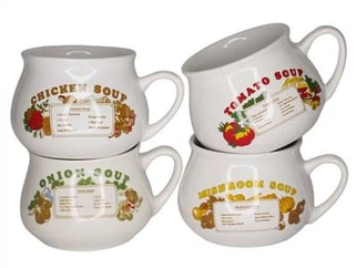 Tutqichli turli xil sho'rva krujkalari